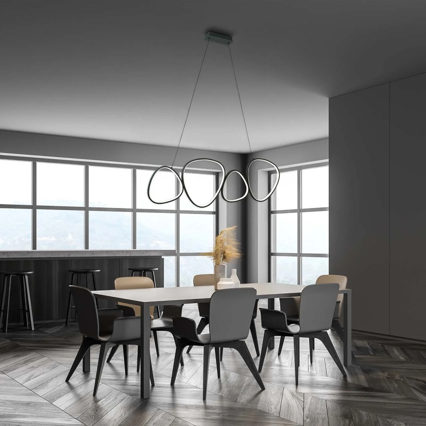 LED полилей с кабелно окачване PETRA LED/48W/230V 4000K черен