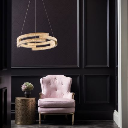 LED полилей с кабелно окачване TARJA LED/36W/230V 3000/4000/6000K Ø 60 см златен