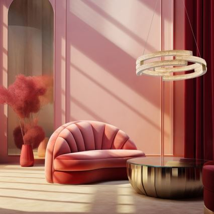 LED полилей с кабелно окачване TARJA LED/36W/230V 3000/4000/6000K Ø 60 см златен