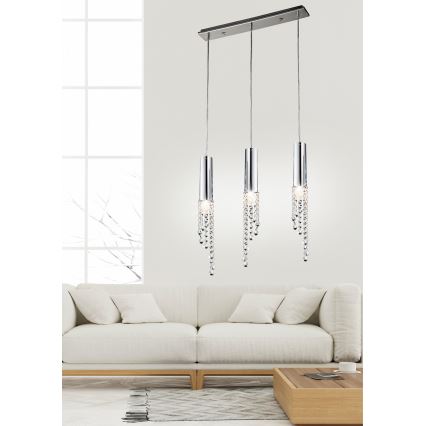 LED Полилей висящ на кабел DUERO 3xLED/3W/230V