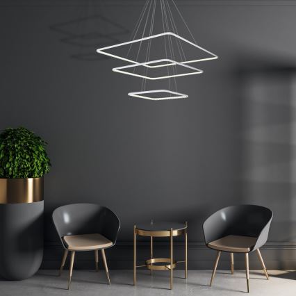 LED Полилей висящ на кабел NIX LED/117W/230V бяла