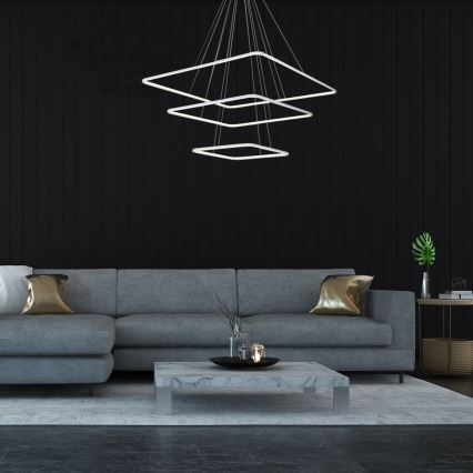LED Полилей висящ на кабел NIX LED/117W/230V бяла