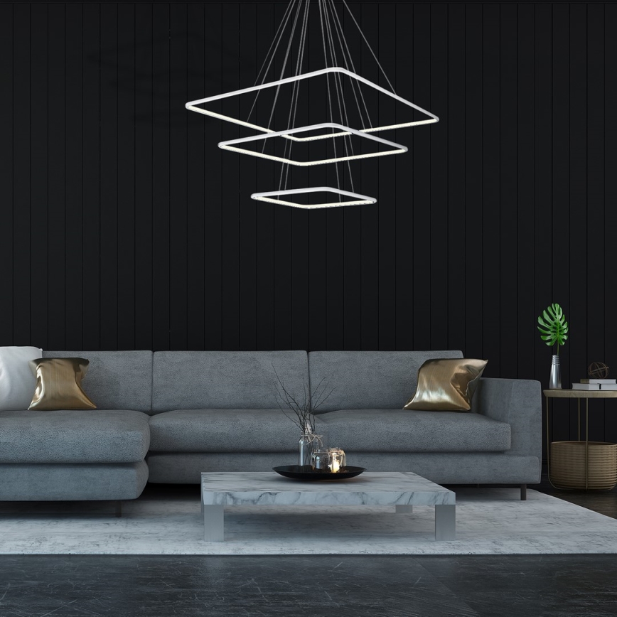 LED Полилей висящ на кабел NIX LED/117W/230V бяла
