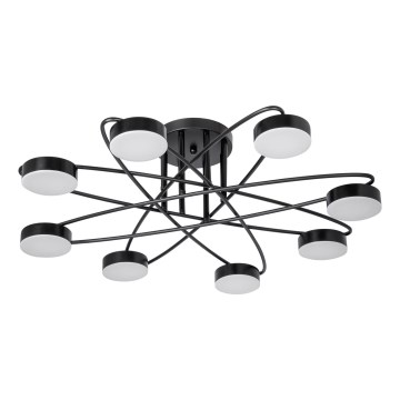 LED Полилей за повърхностен монтаж 8xLED/7W/230V 3000-6000K Ø 70 см черен
