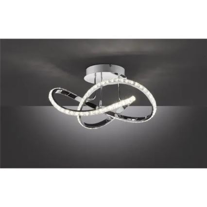 LED полилей за повърхностен монтаж ABRO LED/26W/230V с възможност за димиране, лъскав хром