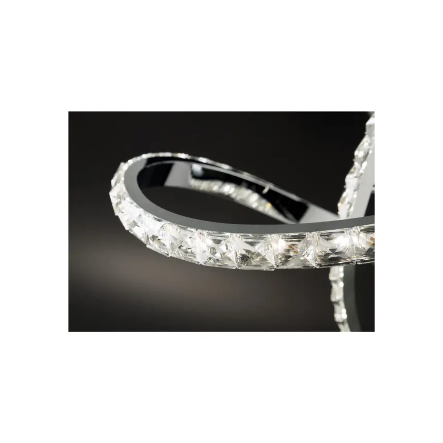 LED полилей за повърхностен монтаж ABRO LED/26W/230V с възможност за димиране, лъскав хром