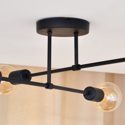 LED Полилей за повърхностен монтаж CAMBRIDGE 4xE27/8W/230V черен