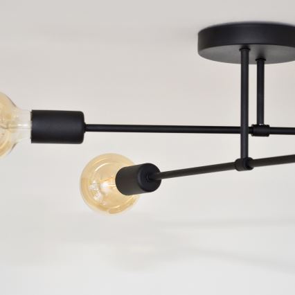 LED Полилей за повърхностен монтаж CAMBRIDGE 4xE27/8W/230V черен