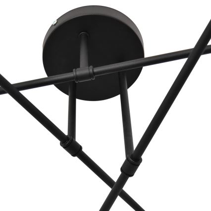 LED Полилей за повърхностен монтаж CAMBRIDGE 6xE27/8W/230V черен