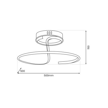 LED Полилей за повърхностен монтаж DELTA LED/30W/230V черен
