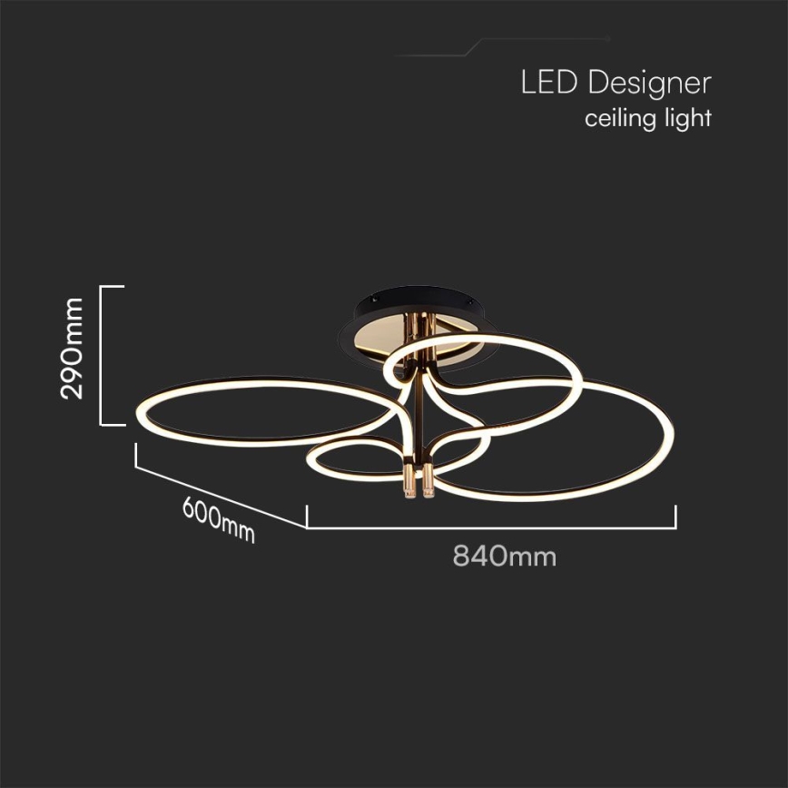 LED Полилей за повърхностен монтаж LED/36W/230V 3000K