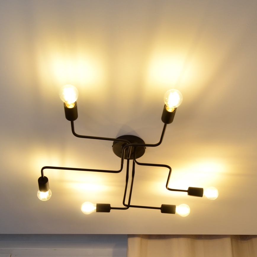 LED Полилей за повърхностен монтаж TUBE 6xE27/15W/230V