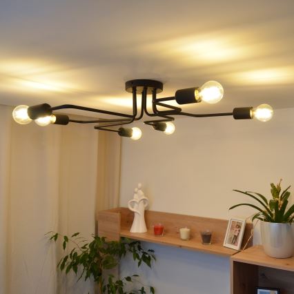LED Полилей за повърхностен монтаж TUBE 6xE27/15W/230V