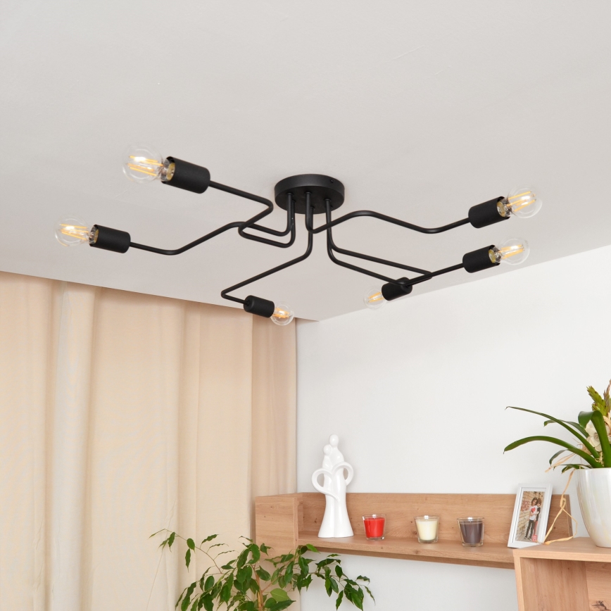 LED Полилей за повърхностен монтаж TUBE 6xE27/15W/230V