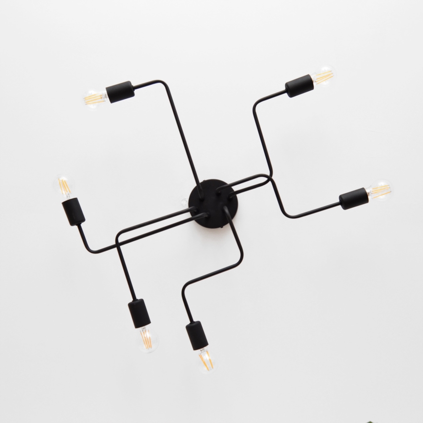 LED Полилей за повърхностен монтаж TUBE 6xE27/15W/230V
