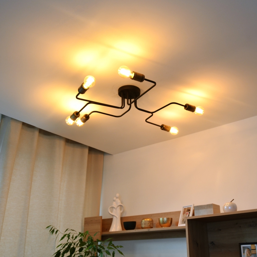 LED Полилей за повърхностен монтаж TUBE 6xE27/15W/230V