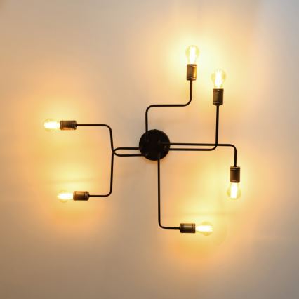 LED Полилей за повърхностен монтаж TUBE 6xE27/15W/230V