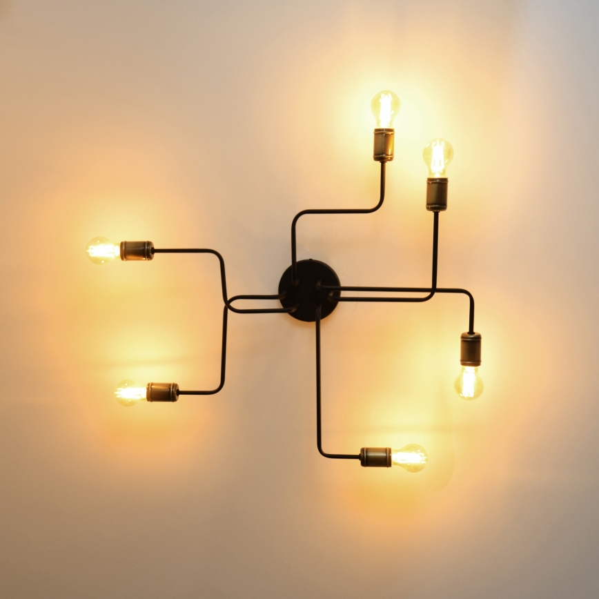 LED Полилей за повърхностен монтаж TUBE 6xE27/15W/230V