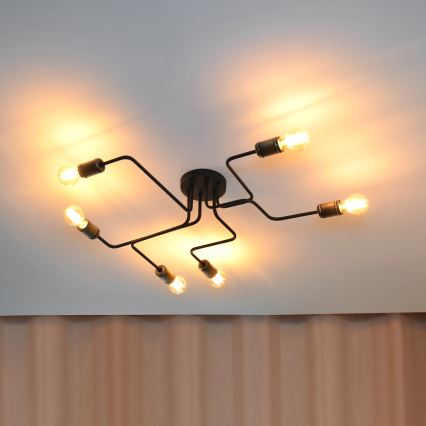 LED Полилей за повърхностен монтаж TUBE 6xE27/15W/230V
