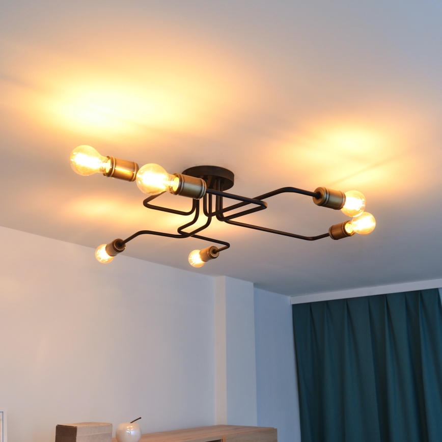 LED Полилей за повърхностен монтаж TUBE 6xE27/15W/230V
