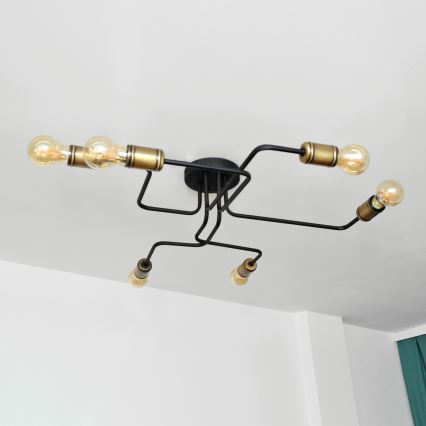 LED Полилей за повърхностен монтаж TUBE 6xE27/15W/230V