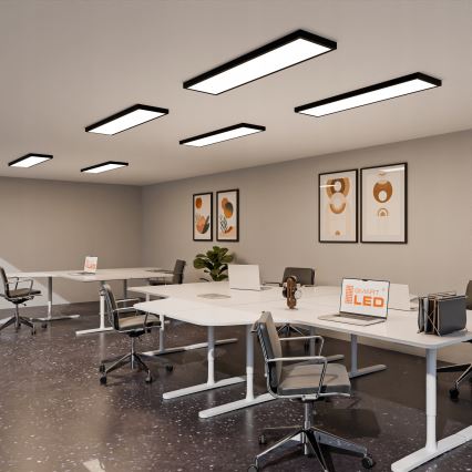 LED повърхностно монтиран панел LED/60W/230V 30x120 cm черен