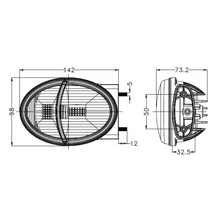 LED предна работна лампа за трактор LED/102W/10-30V IP69 5700K