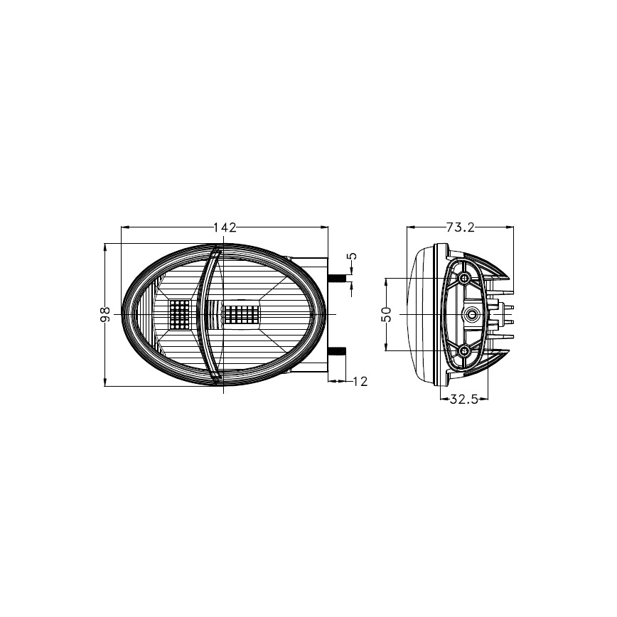 LED предна работна лампа за трактор LED/102W/10-30V IP69 5700K