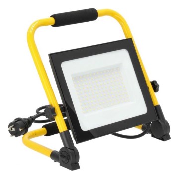 LED Преносим прожектор TIGRA LED/100W/4000K IP54 черен/жълт