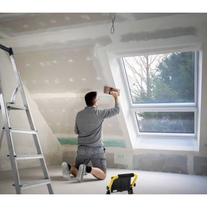 LED Преносим прожектор TIGRA LED/100W/4000K IP54 черен/жълт