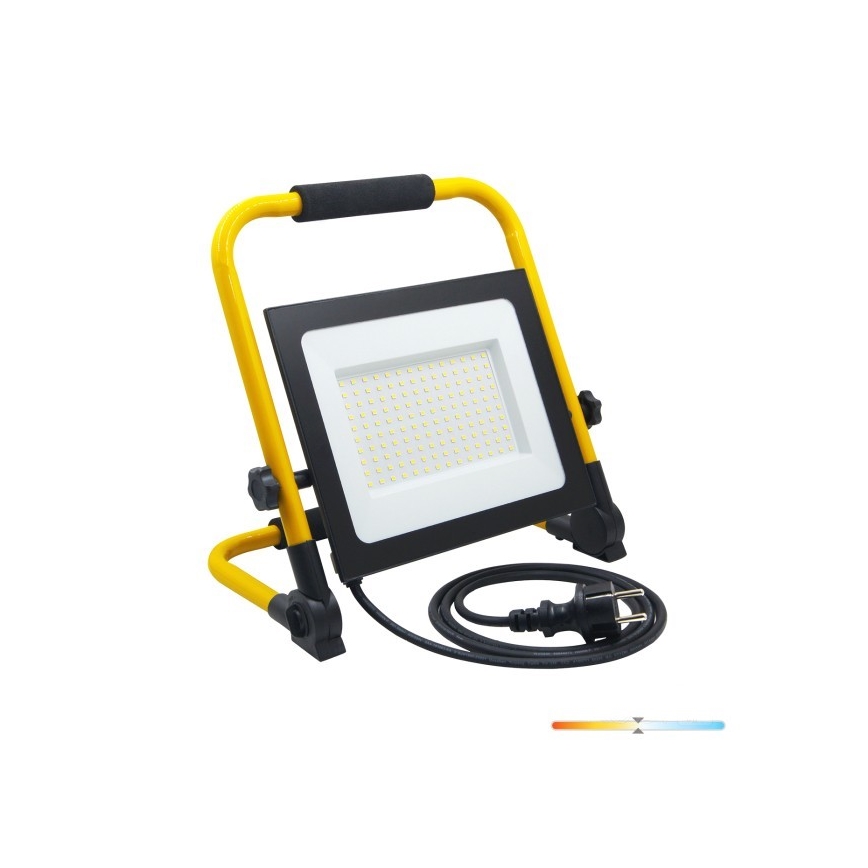 LED Преносим прожектор TIGRA LED/100W/4000K IP54 черен/жълт