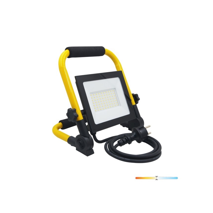 LED Преносим прожектор TIGRA LED/50W/4000K IP54 черен/жълт