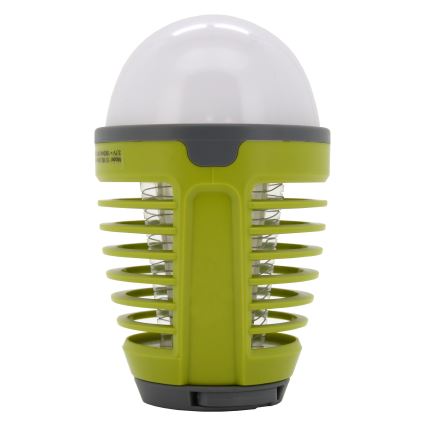 LED Преносима акумулаторна лампа с уловител за насекоми LED/2W/3,7V 1800 mAh IPX4 зелена
