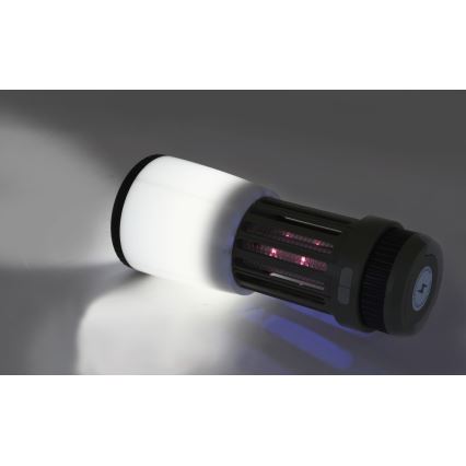 LED Преносима акумулаторна лампа с капан за насекоми LED/2W/1800mAh/3xAAA IPX4 зелена