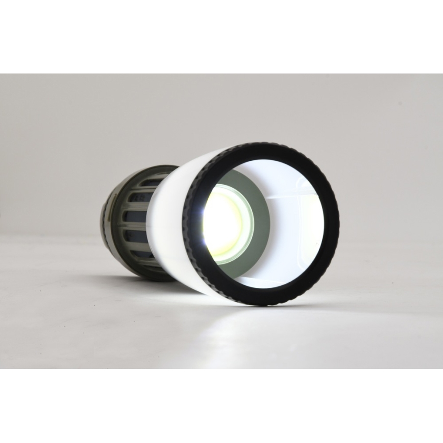 LED Преносима акумулаторна лампа с капан за насекоми LED/2W/1800mAh/3xAAA IPX4 зелена