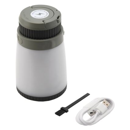 LED Преносима акумулаторна лампа с капан за насекоми LED/2W/1800mAh/3xAAA IPX4 зелена