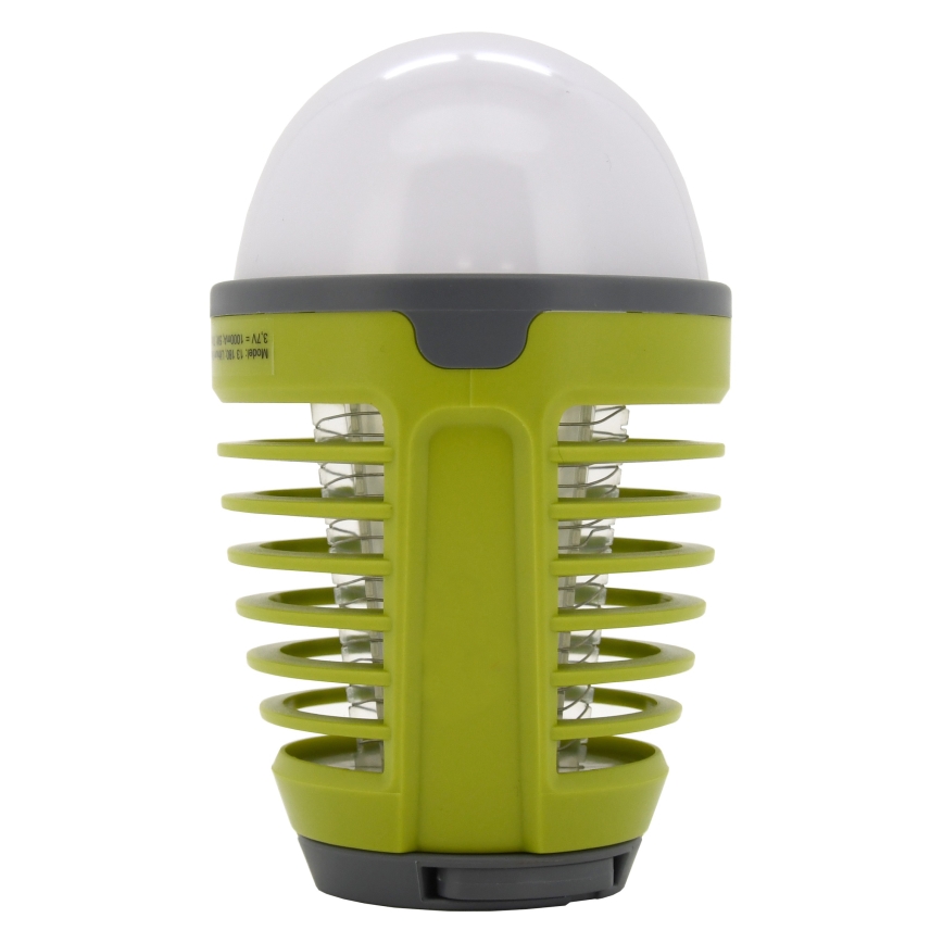 LED Преносима акумулаторна лампа с капан за насекоми LED/2W/3,7V 1800 mAh IPX4 зелена