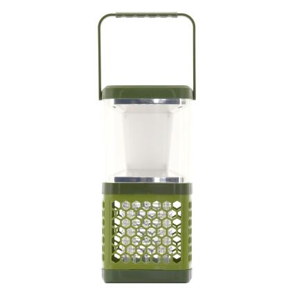 LED Преносима акумулаторна лампа с капан за насекоми LED/3W/1800 mAh зелен