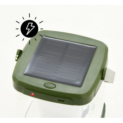 LED Преносима акумулаторна лампа с капан за насекоми LED/3W/1800 mAh зелен