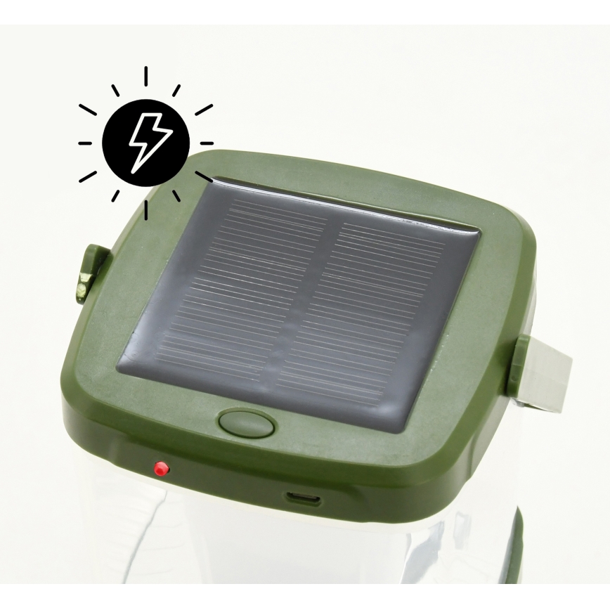 LED Преносима акумулаторна лампа с капан за насекоми LED/3W/1800 mAh зелен