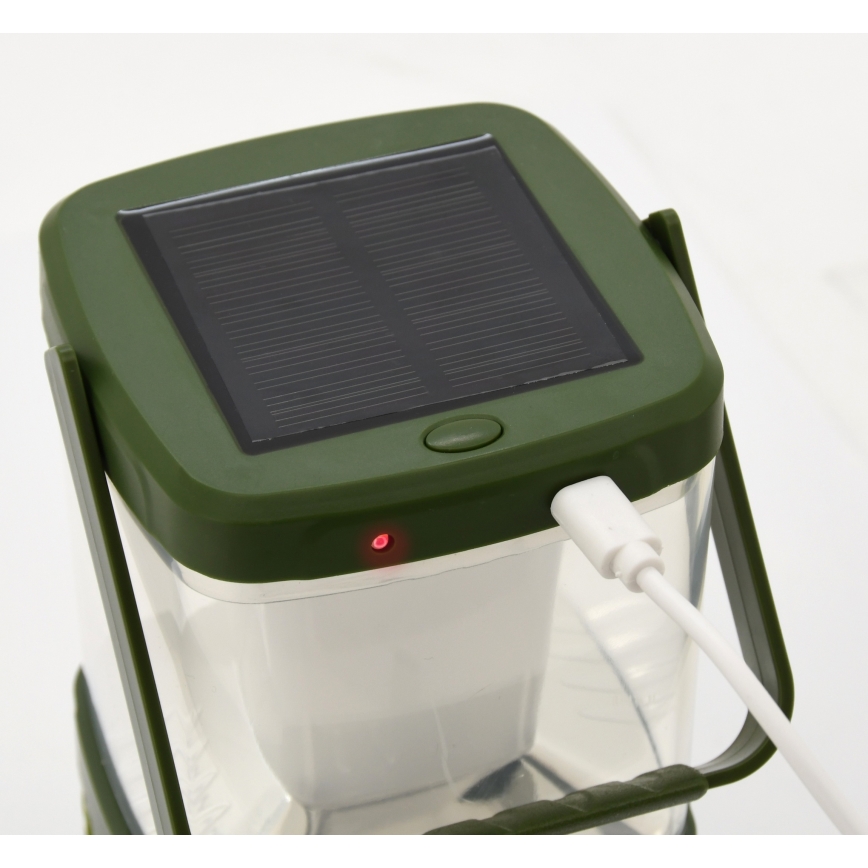 LED Преносима акумулаторна лампа с капан за насекоми LED/3W/1800 mAh зелен