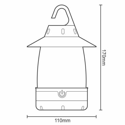LED преносима лампа 3xLED / 4xAA IPX4