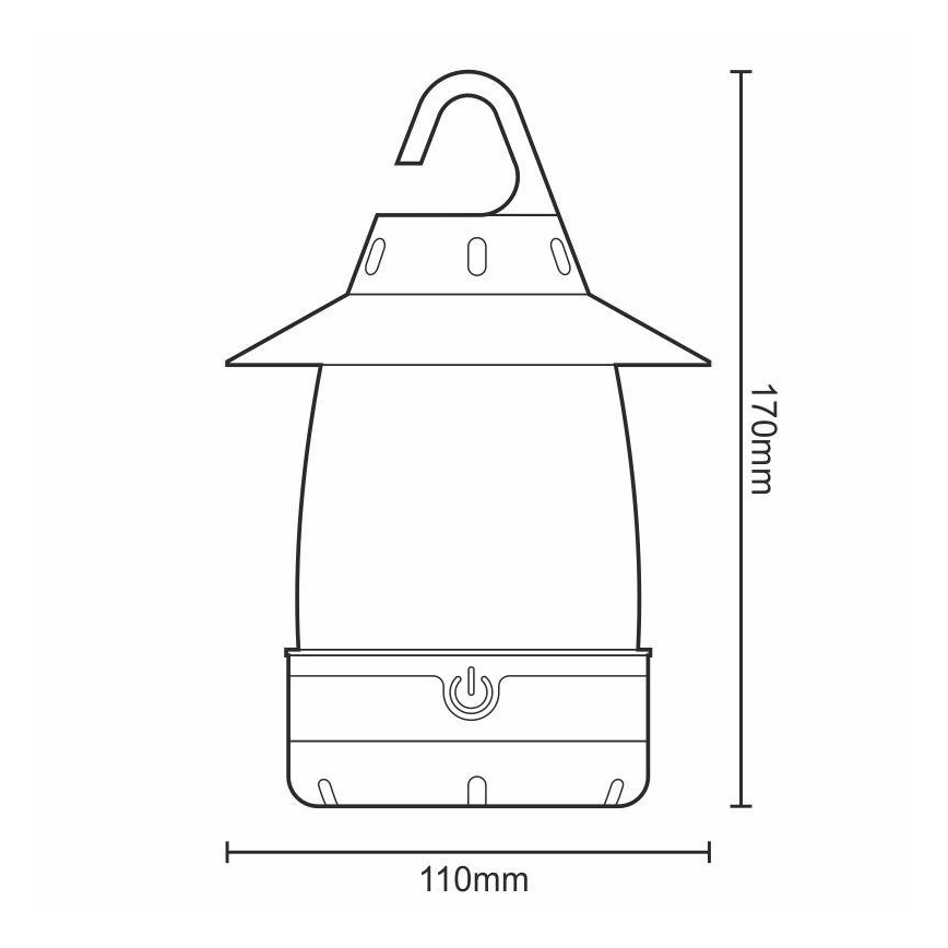 LED преносима лампа 3xLED / 4xAA IPX4