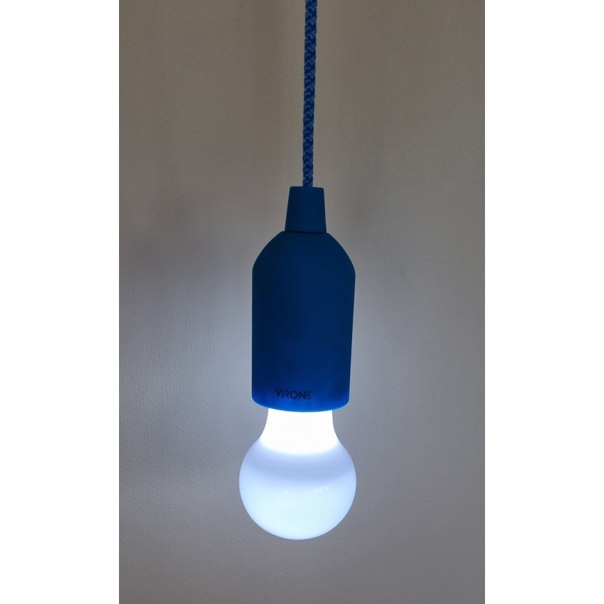 LED Преносима лампа LED/1W/3xAAA синя