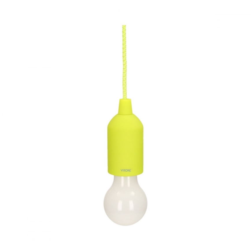 LED Преносима лампа LED/1W/3xAAA зелена