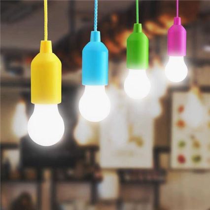 LED Преносима лампа LED/1W/3xAAA зелена