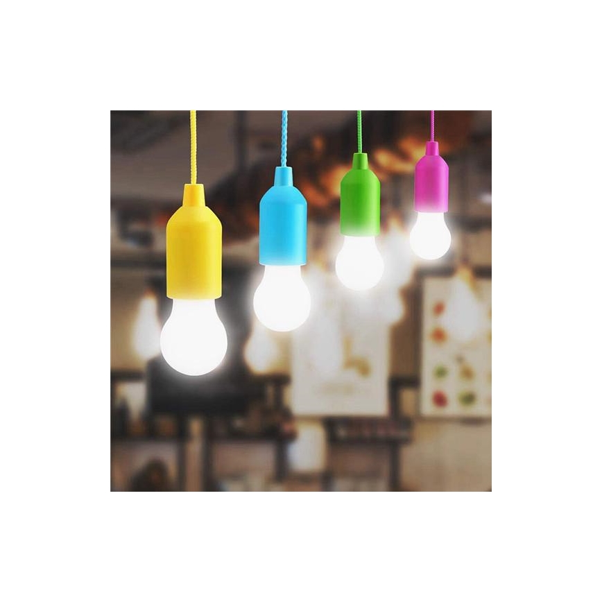 LED Преносима лампа LED/1W/3xAAA зелена