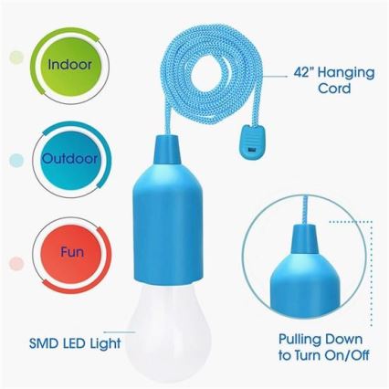 LED Преносима лампа LED/1W/3xAAA зелена