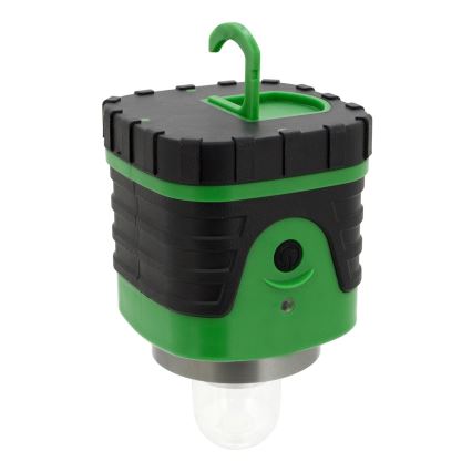 LED Преносима лампа LED/3xLR20 IP44 черна/зелена