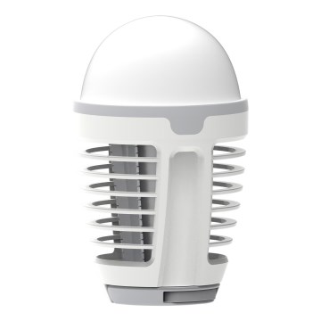 LED Преносима презареждаема лампа с уловител на насекоми LED/5W/1800 mAh IPX4 бяла/сива